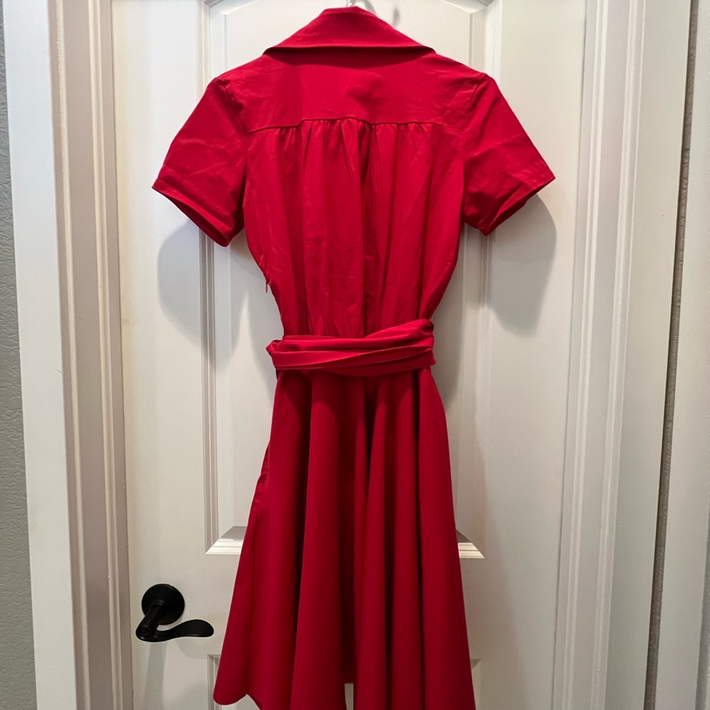 Rockabilly Red 💋 Retro Pinup Swing Dress 👠 - Picture 2 of 4